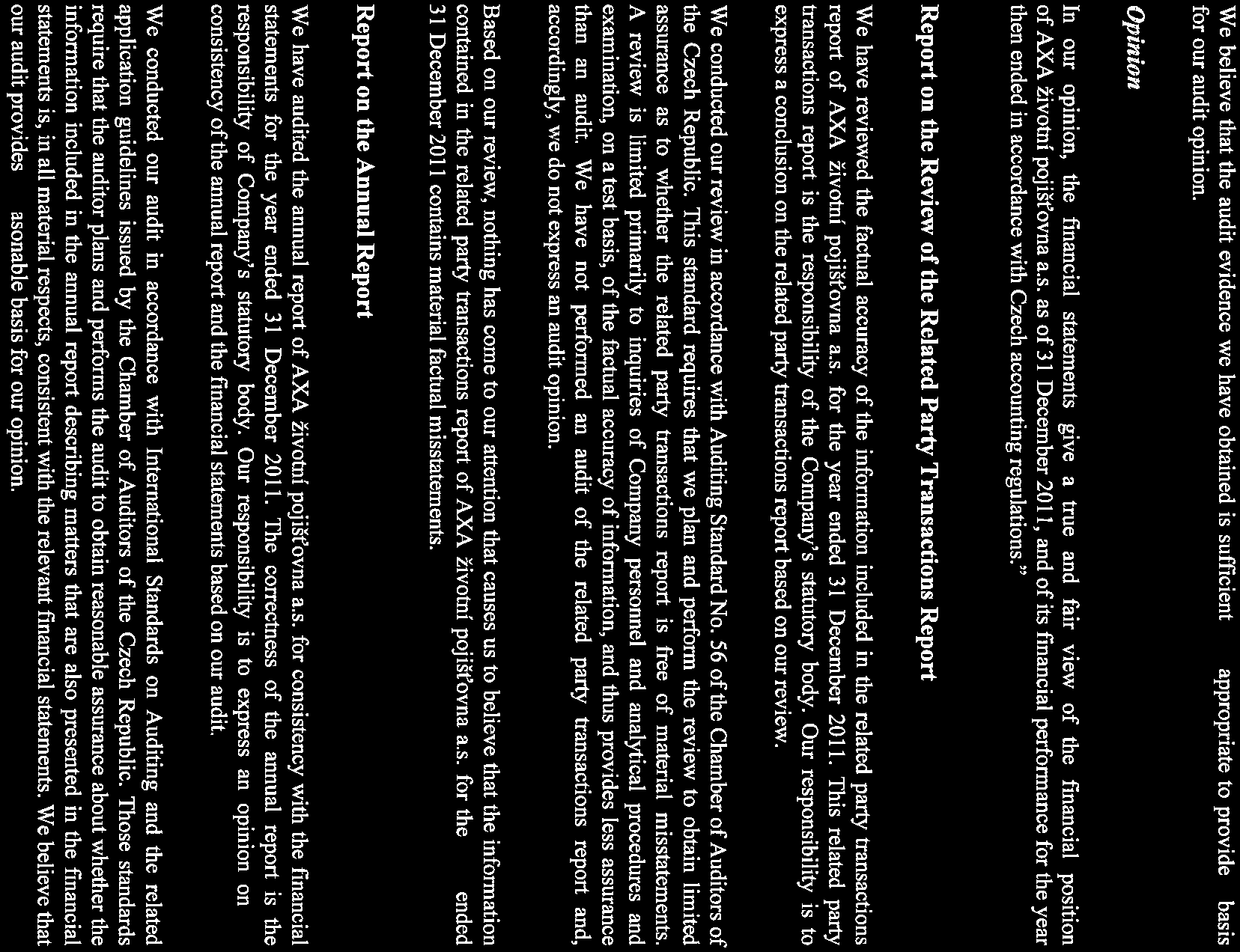 VÝROČNÍ ZPRÁVA / ANNUAL REPORT
