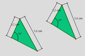 Při zjišťování shodnosti trojúhelníků však není nutné dokazovat shodnost všech tří stran a zároveň všech tří úhlů. Stačí dokázat, že je splněna některá z postačujících podmínek shodnosti trojúhelníků.