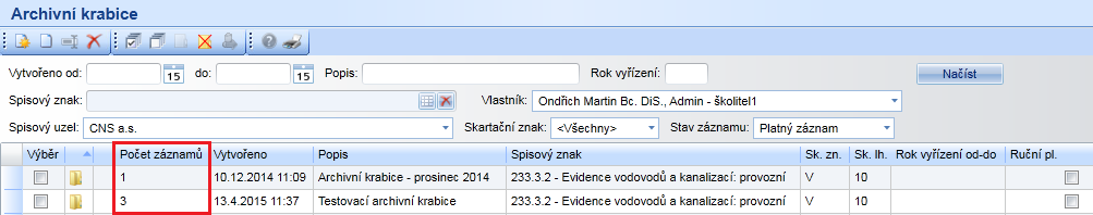 2. Šablony Na předdefinované vzory dokumentů Microsoft Word je možné vložit nové slučovací pole: o Jednoznačný identifikátor (dokumentu, nebo spisu) = JednoznacnyIdentifikator Vytváření šablon v MS