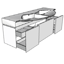 BOXX SKŘÍŇKY S UMYVADLY AZZURRA TRENDY 61, 51 / VANITY UNITS WITH WASHBASINS AZZURRA TRENDY 61, 51 SKŘÍŇKY S UMYVADLY / VANITY UNITS WITH WASHBASINS SKŘÍŇKY S DVOJUMYVADLY / VANITY UNITS WITH DOUBLE