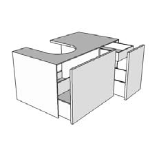 ZOOM, ZOOM TOP, ZOOM STEEL, ZOOM C ZOOM - HORNÍ DESKA V PROVEDENÍ JAKO BOKY / COUNTERTOP IN THE SAME STYLE AS SIDE PANELS ZOOM TOP - HORNÍ DESKA EXTRAČIRÉ SATÉNOVÉ SKLO 6 MM RAL9003 (BÍLÁ) /