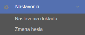 Strana 81 / 91 Obrázok 80: Nastavenia - menu 3.9.1 Nastavenia dokladu Ak si chce podnikateľ vykonať nastavenia VRP, môže tak urobiť kliknutím na tlačidlo Nastavenia a vybratím položky Nastavenia dokladu.