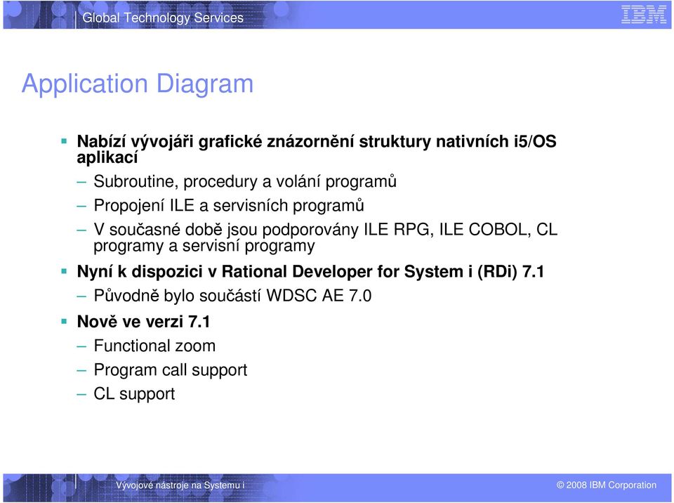 RPG, ILE COBOL, CL programy a servisní programy Nyní k dispozici v Rational Developer for System i