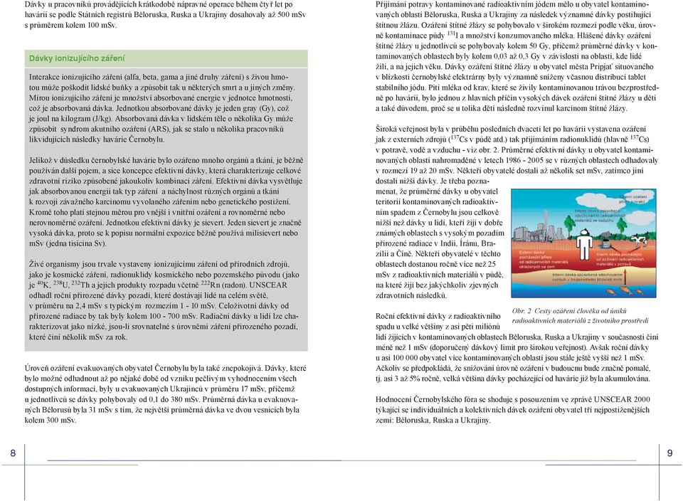 Mírou ionizujícího záření je množství absorbované energie v jednotce hmotnosti, což je absorbovaná dávka. Jednotkou absorbované dávky je jeden gray (Gy), což je joul na kilogram (J/kg).
