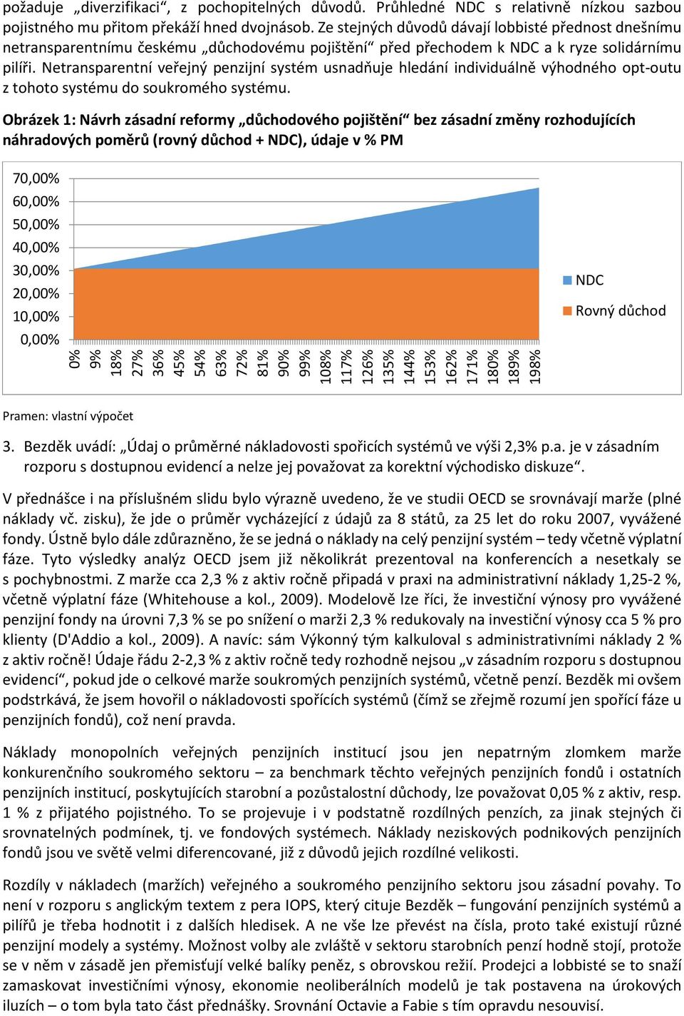 Netransparentní veřejný penzijní systém usnadňuje hledání individuálně výhodného opt-outu z tohoto systému do soukromého systému.