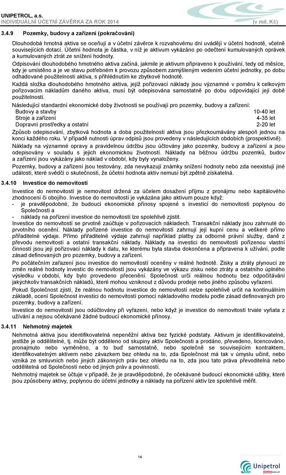 Odpisování dlouhodobého hmotného aktiva začíná, jakmile je aktivum připraveno k používání, tedy od měsíce, kdy je umístěno a je ve stavu potřebném k provozu způsobem zamýšleným vedením účetní