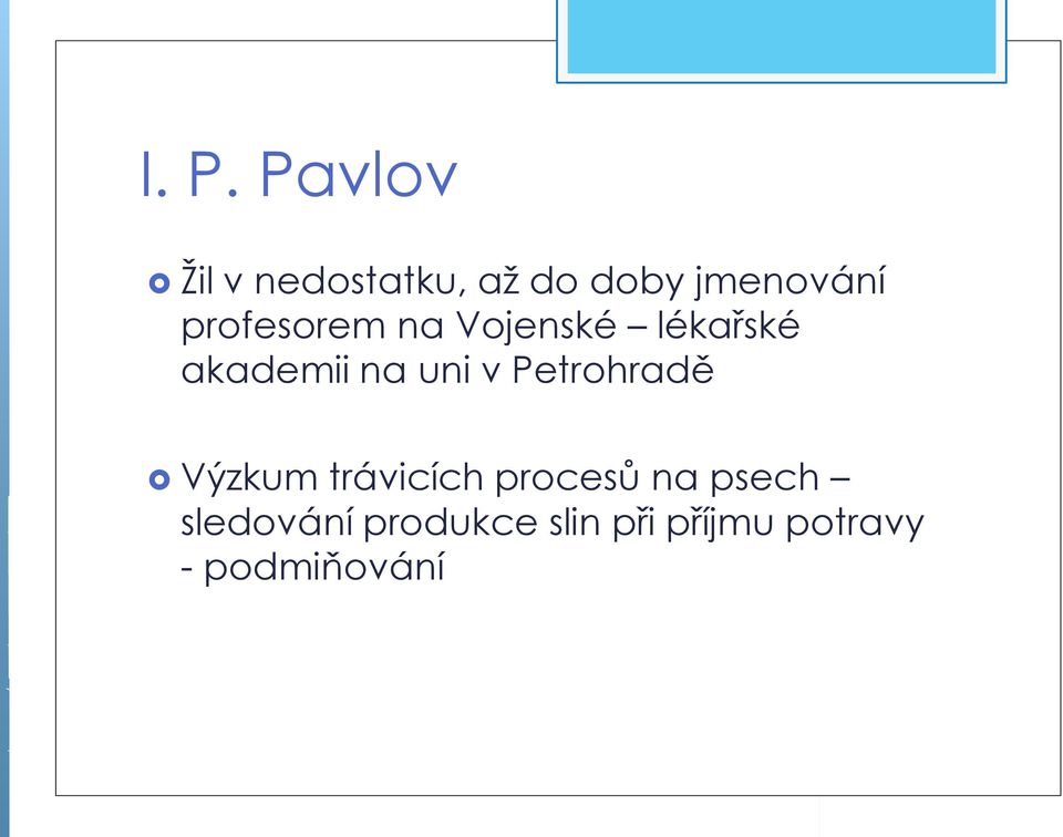 na uni v Petrohradě Výzkum trávicích procesů na