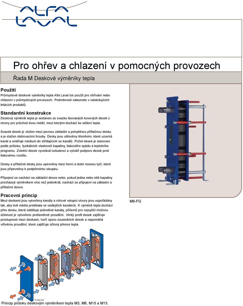 Standardní konstrukce Deskový výměníkteplajesestavenzesvazkulisovanýchkovovýchdeseks otvory pro průchod dvou médií, mezi kterými dochází ke sdílení tepla.