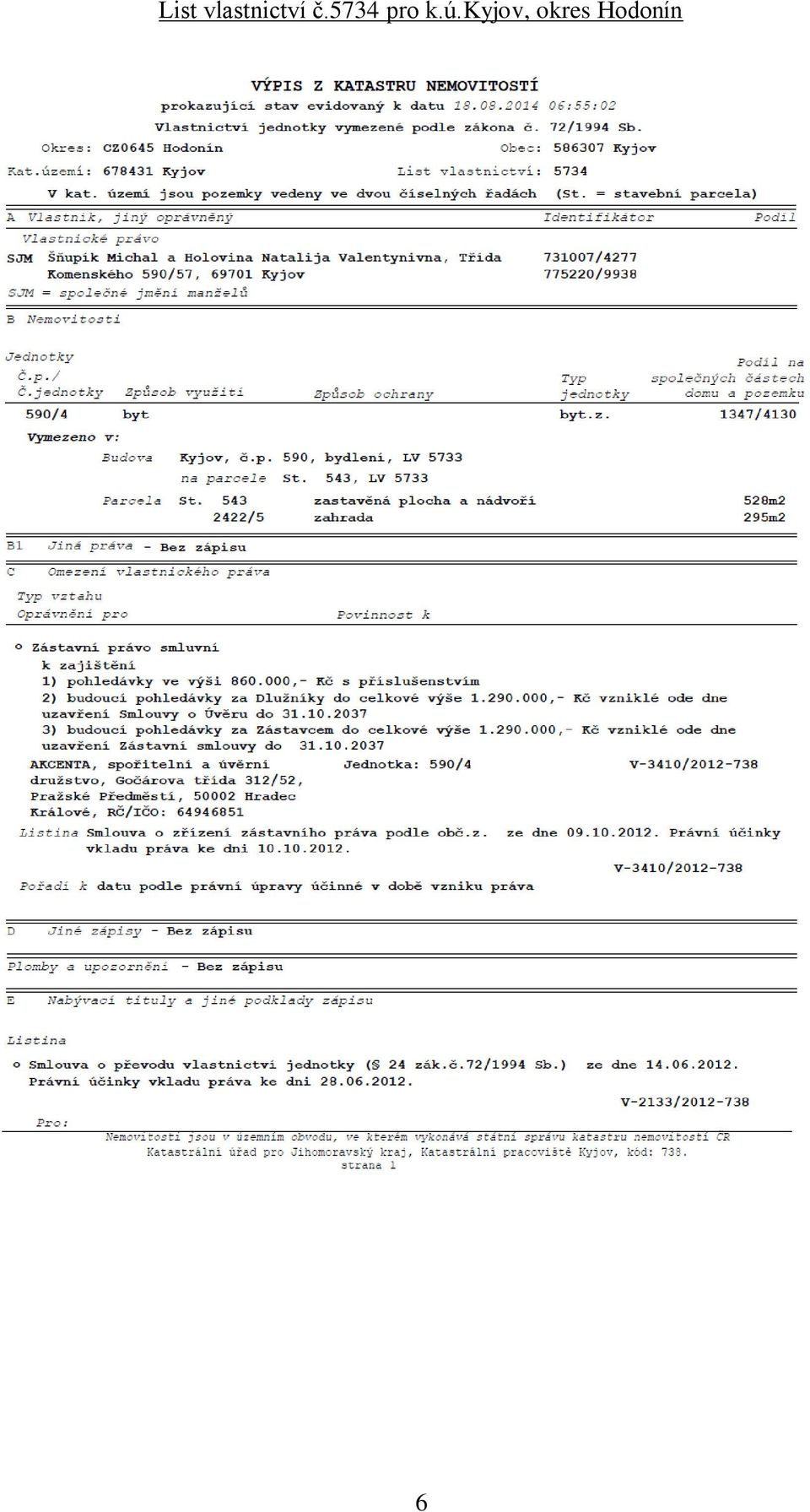5734 pro k.ú.
