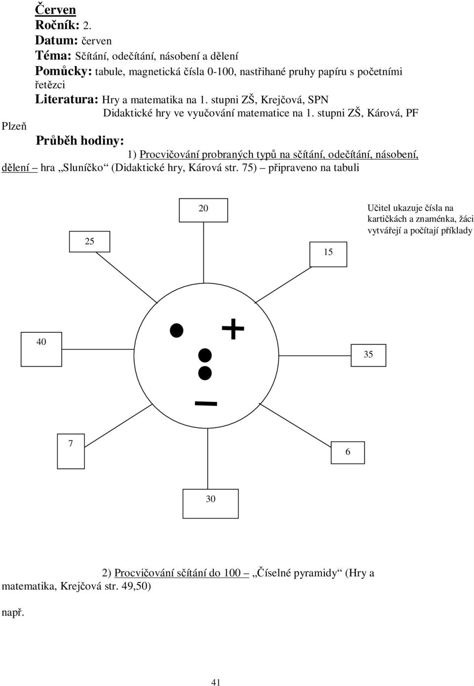 matematika na 1. stupni ZŠ, Krej ová, SPN Didaktické hry ve vyu ování matematice na 1.