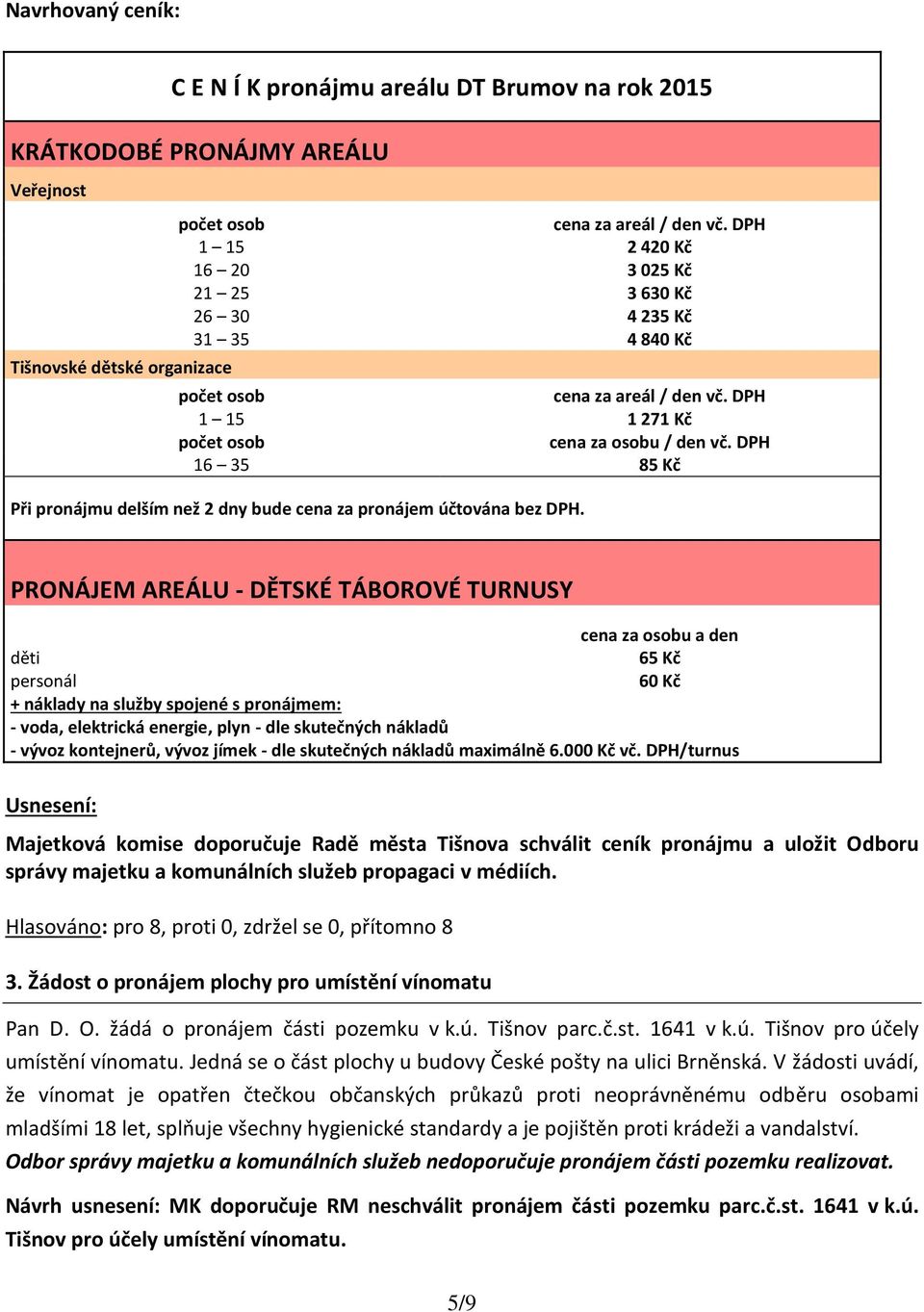 DPH 16 35 85 Kč Při pronájmu delším než 2 dny bude cena za pronájem účtována bez DPH.