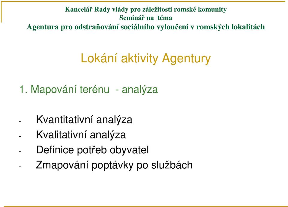 Kvantitativní analýza - Kvalitativní