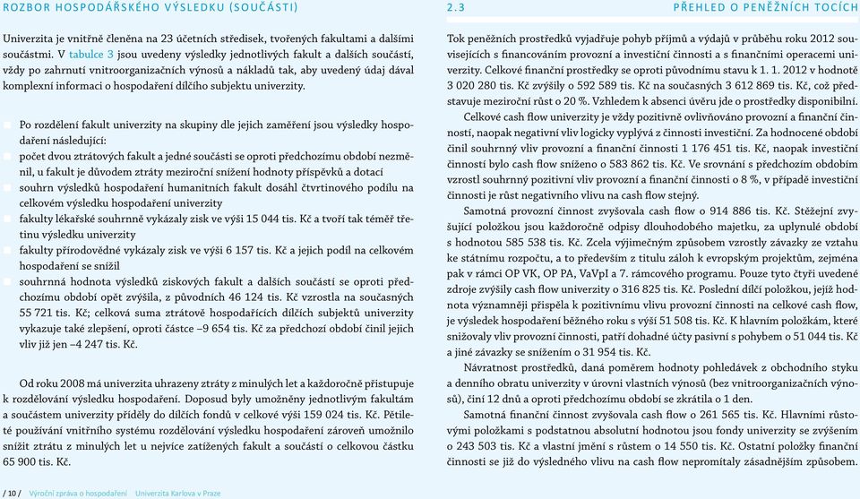 subjektu univerzity.