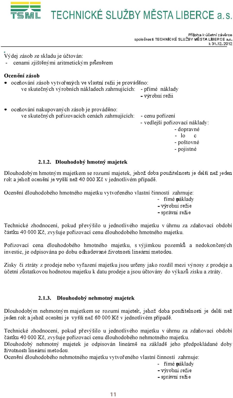 1.2. Dlouhodobý hmotný majetek Dlouhodobým hmotným majetkem se rozumí majetek, v jednotlivém p ípad.