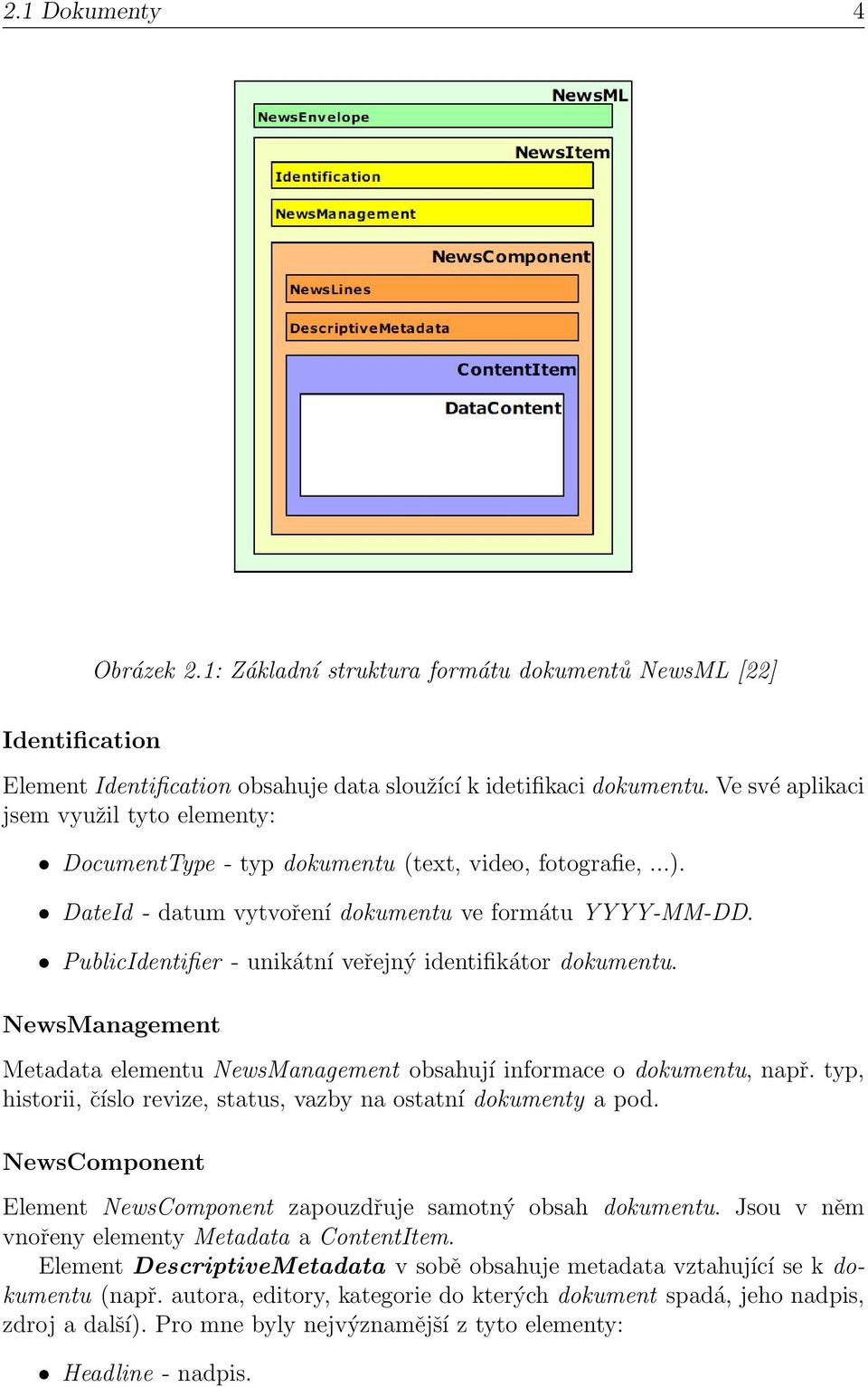 PublicIdentifier - unikátní veřejný identifikátor dokumentu. NewsManagement Metadata elementu NewsManagement obsahují informace o dokumentu, např.