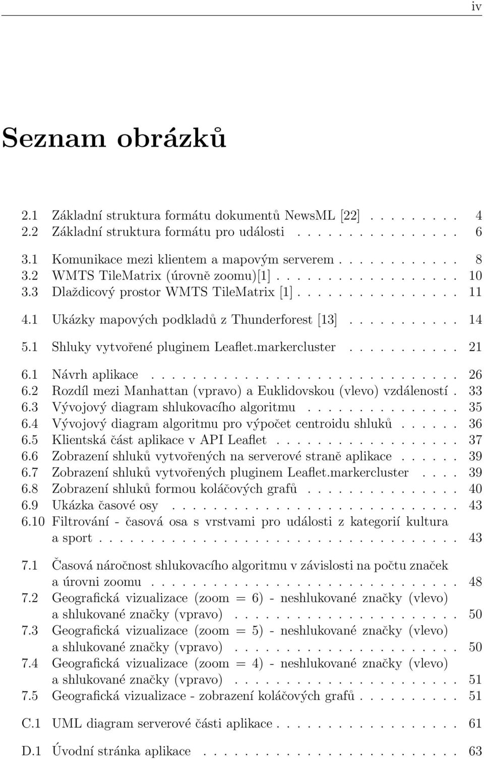 1 Shluky vytvořené pluginem Leaflet.markercluster........... 21 6.1 Návrh aplikace.............................. 26 6.2 Rozdíl mezi Manhattan (vpravo) a Euklidovskou (vlevo) vzdáleností. 33 6.