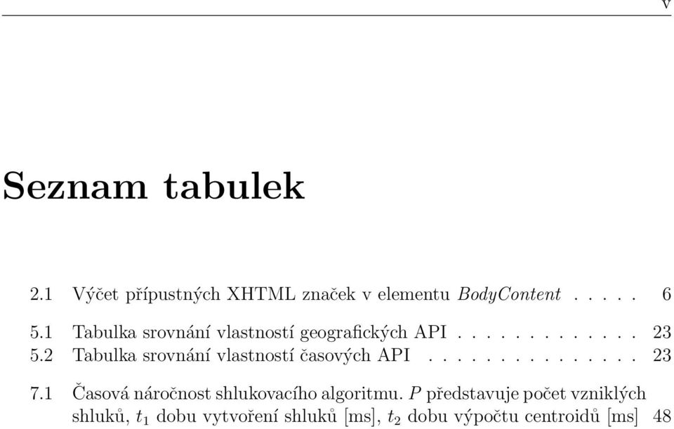 2 Tabulka srovnání vlastností časových API............... 23 7.