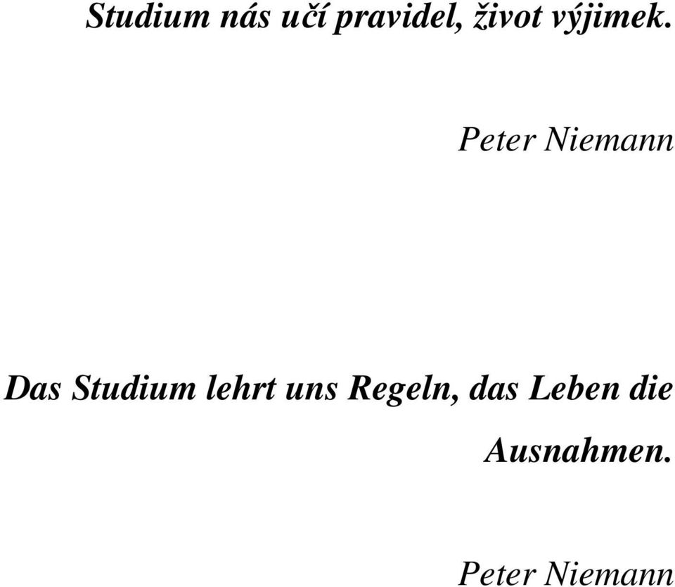 Peter Niemann Das Studium