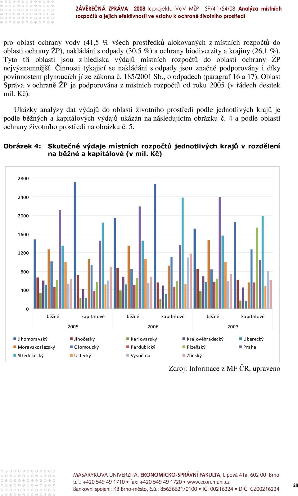 Činnosti týkající se nakládání s odpady jsou značně podporovány i díky povinnostem plynoucích jí ze zákona č. 185/2001 Sb., o odpadech (paragraf 16 a 17).