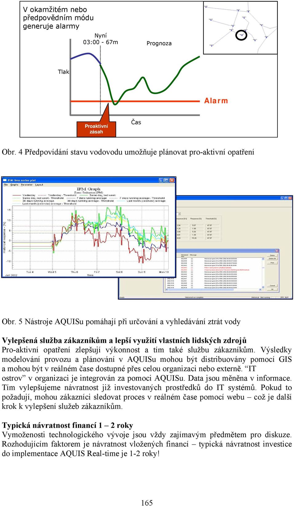 Výsledky modelování provozu a plánování v u mohou být distribuovány pomocí GIS a mohou být v reálném čase dostupné přes celou organizaci nebo externě. IT ostrov v organizaci je integrován za pomoci u.