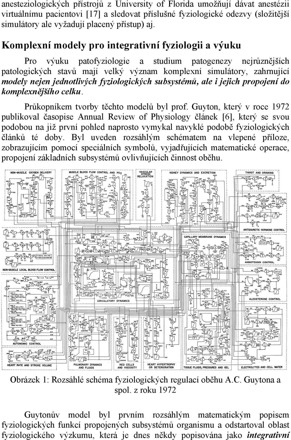 nejen jednotlivých fyziologických subsystémů, ale i jejich propojení do komplexnějšího celku. Průkopníkem tvorby těchto modelů byl prof.