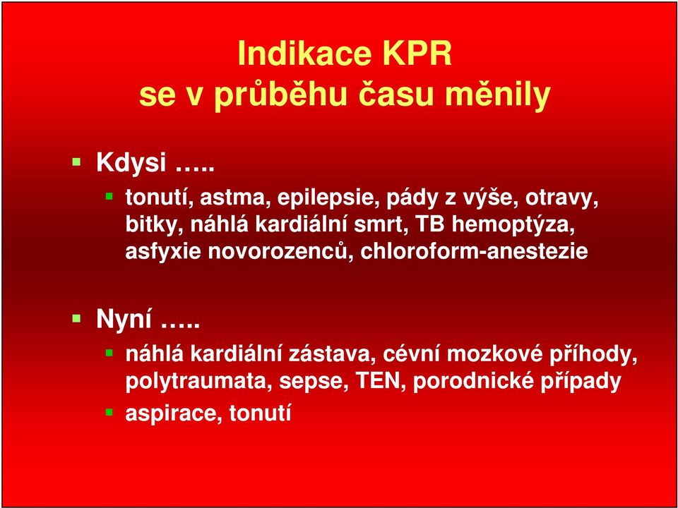 smrt, TB hemoptýza, asfyxie novorozenců, chloroform-anestezie Nyní.