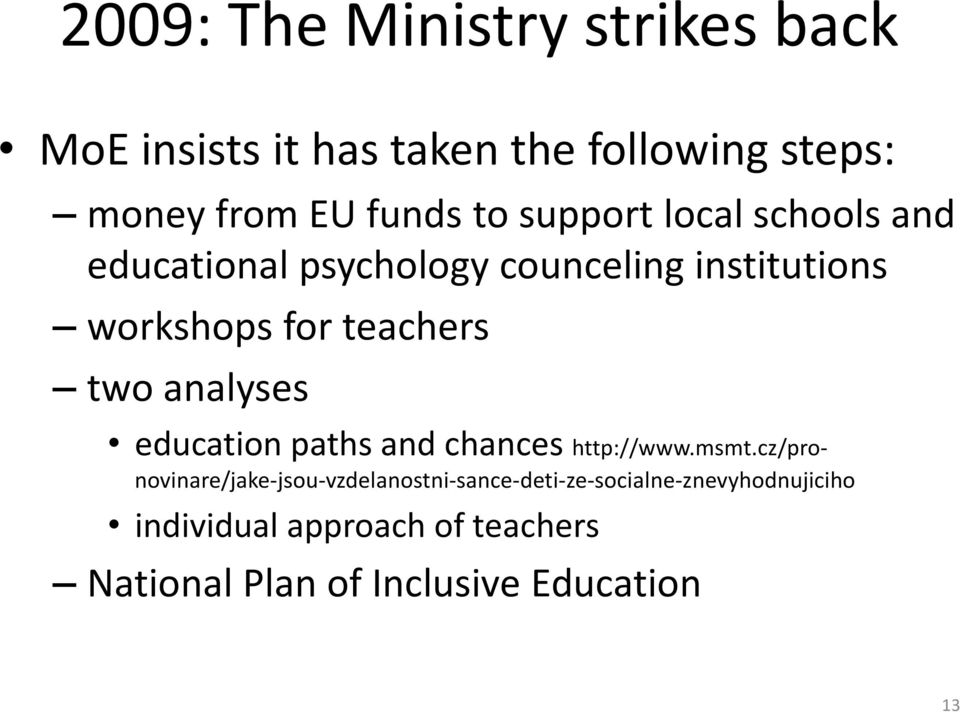 analyses education paths and chances http://www.msmt.