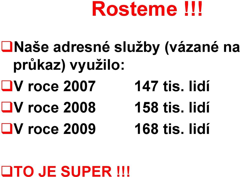 průkaz) využilo: V roce 2007 V roce