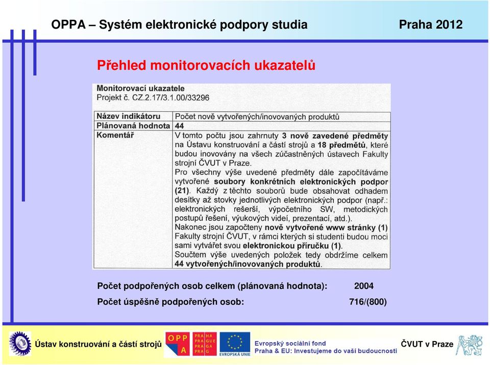 (plánovaná hodnota): 2004 Počet