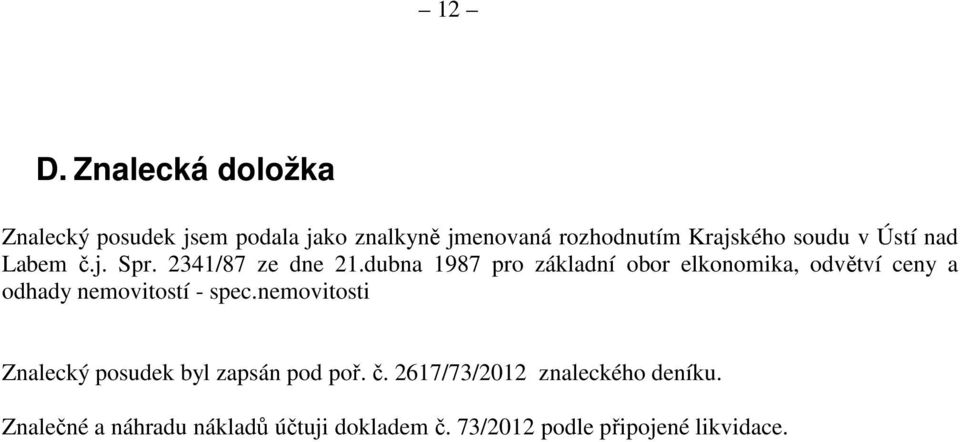 dubna 1987 pro základní obor elkonomika, odvětví ceny a odhady nemovitostí - spec.