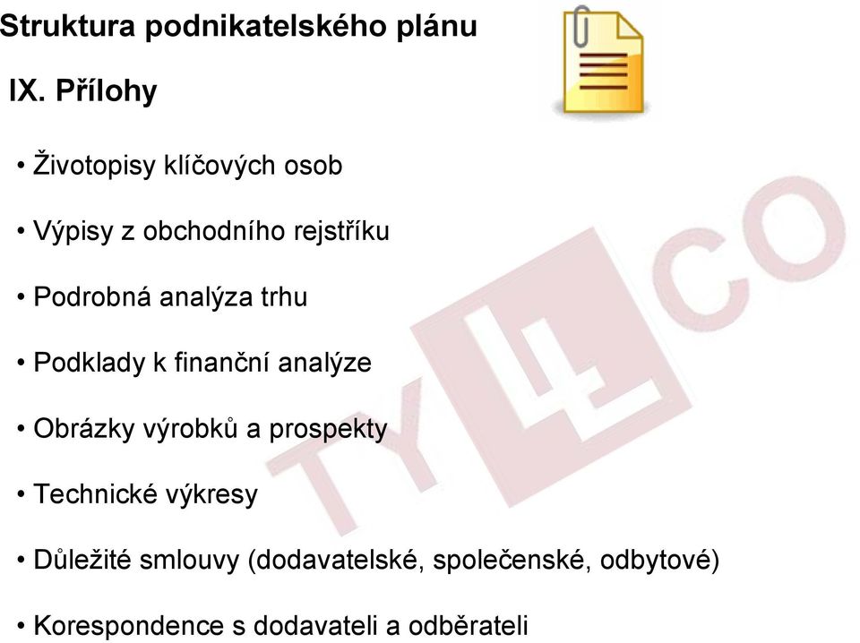 analýza trhu Podklady k finanční analýze Obrázky výrobků a prospekty