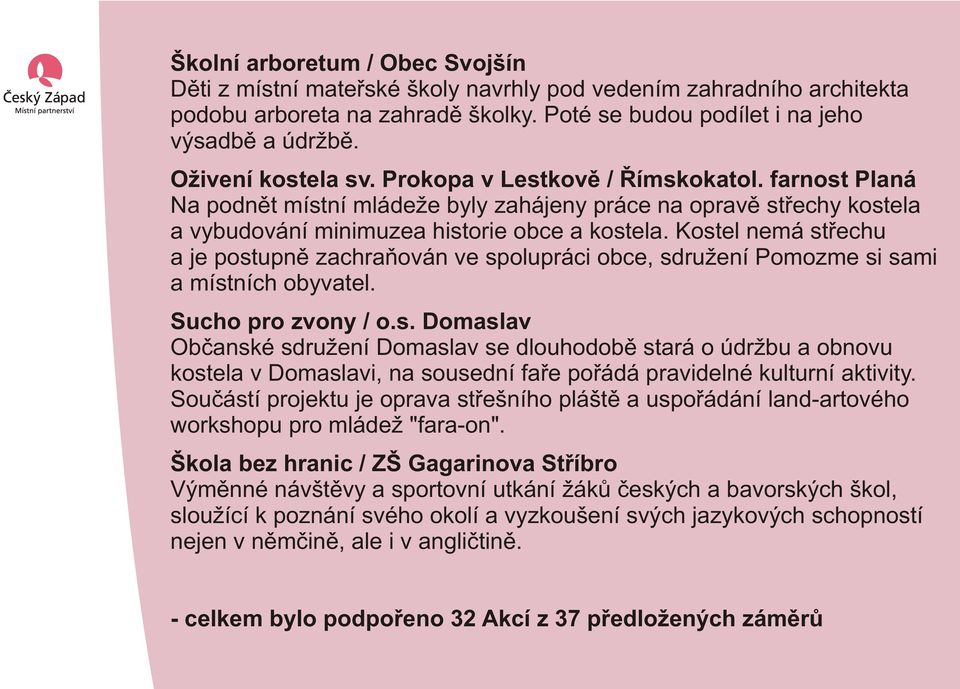 Kostel nemá støechu a je postupnì zachraòován ve spolupráci obce, sdružení Pomozme si sami a místních obyvatel. Sucho pro zvony / o.s. Domaslav Obèanské sdružení Domaslav se dlouhodobì stará o údržbu a obnovu kostela v Domaslavi, na sousední faøe poøádá pravidelné kulturní aktivity.