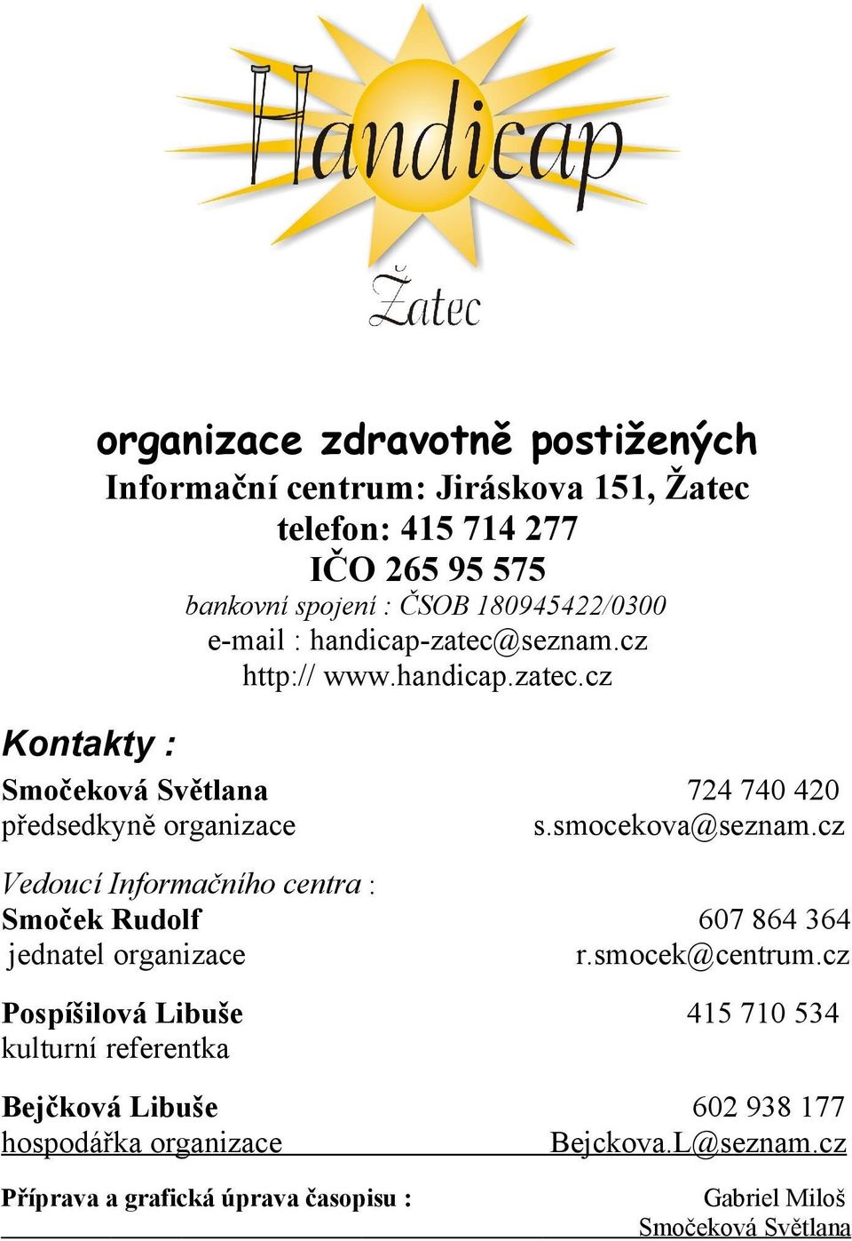 seznam.cz http:// www.handicap.zatec.