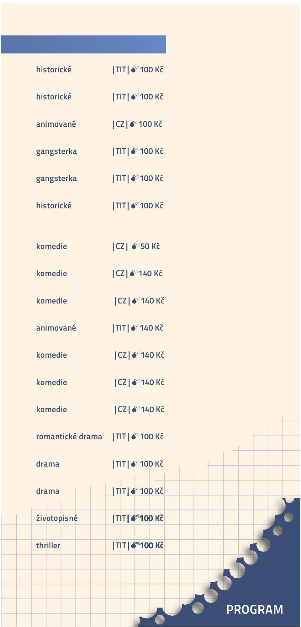 M50 Kč animované TIT M140 Kč romantické