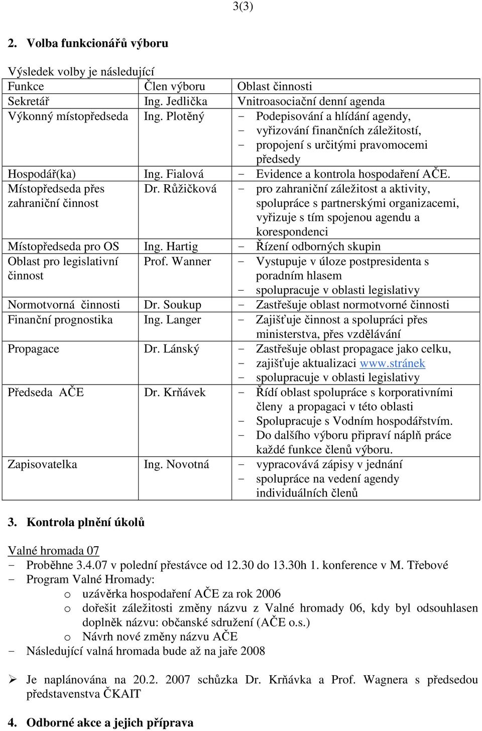 Místopředseda přes zahraniční činnost Dr.