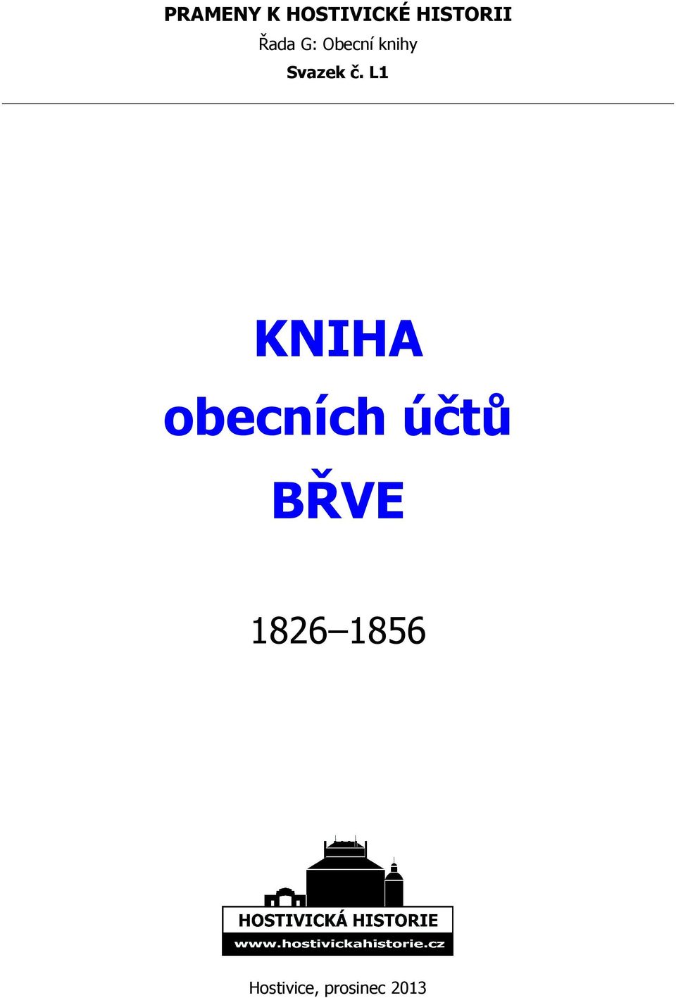L1 KNIHA obecních účtů BŘVE