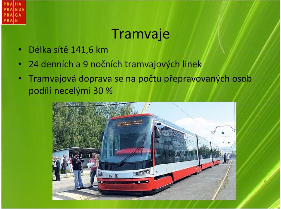 na počtu přepravovaných osob Tramvajová doprava