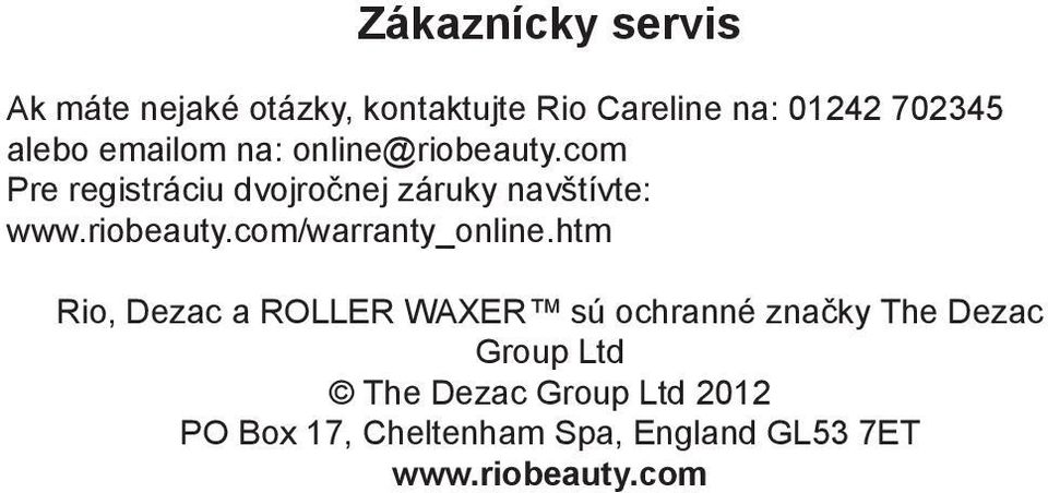 riobeauty.com/warranty_online.