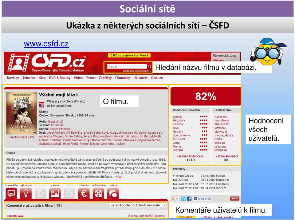 sociálních sítí ČSFD Hledání názvu filmu