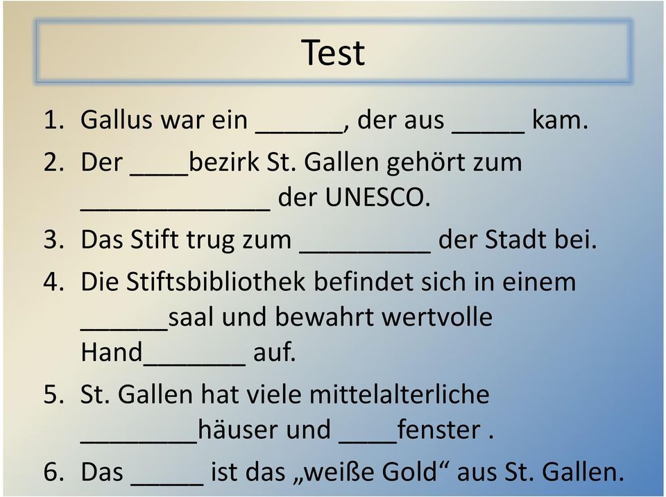 Die Stiftsbibliothek befindet sich in einem saal und bewahrt wertvolle Hand