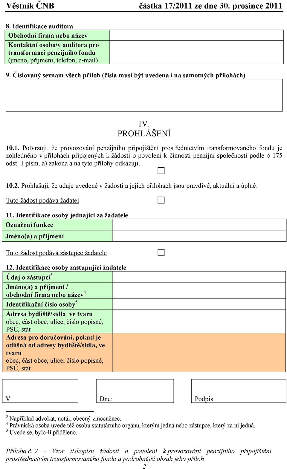 .1. Potvrzuji, že provozování penzijního připojištění prostřednictvím transformovaného fondu je zohledněno v přílohách připojených k žádosti o povolení k činnosti penzijní společnosti podle 175 odst.