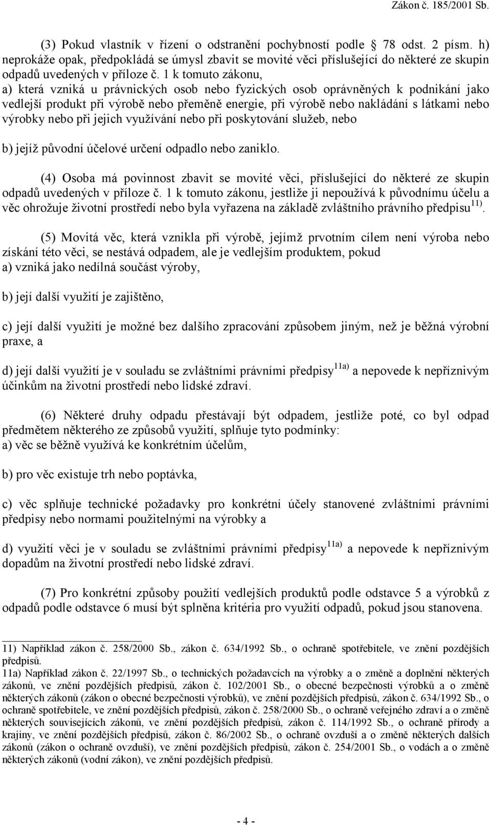 1 k tomuto zákonu, a) která vzniká u právnických osob nebo fyzických osob oprávněných k podnikání jako vedlejší produkt při výrobě nebo přeměně energie, při výrobě nebo nakládání s látkami nebo