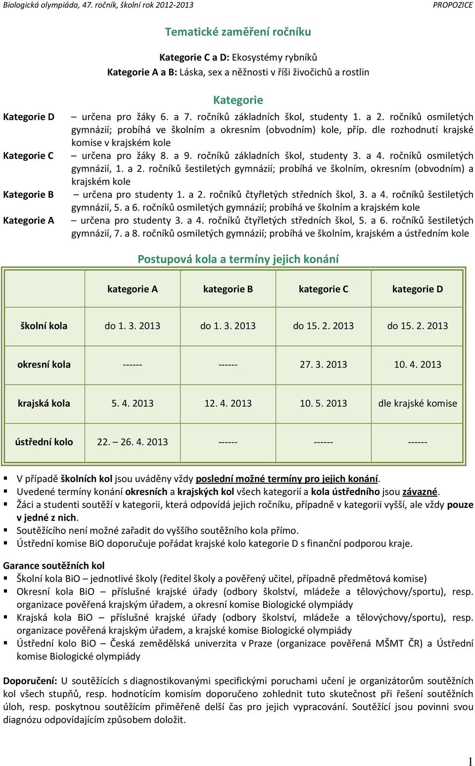 a 9. ročníků základních škol, studenty 3. a 4. ročníků osmiletých gymnázií, 1. a 2.