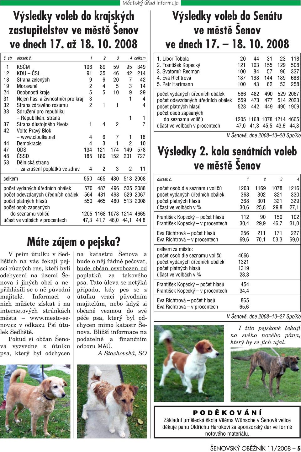 a živnostníci pro kraj 3 1 4 32 Strana zdravého rozumu 2 1 1 4 33 Sdružení pro republiku Republikán. strana 1 1 37 Strana dùstojného života 1 4 2 7 42 Volte Pravý Blok www.cibulka.