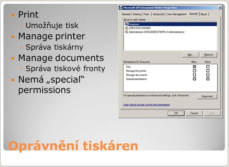 documents Správa tiskové fronty