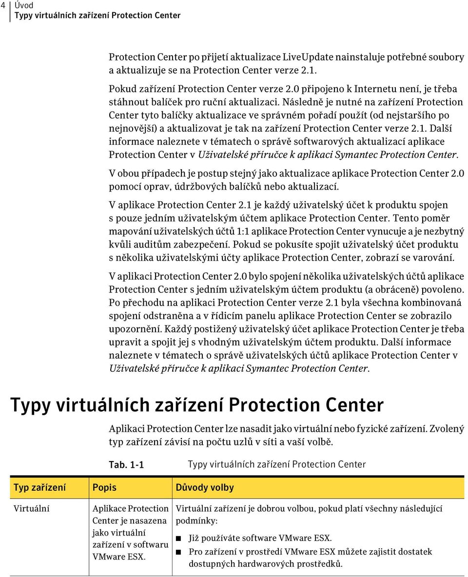 Následně je nutné na zařízení Protection Center tyto balíčky aktualizace ve správném pořadí použít (od nejstaršího po nejnovější) a aktualizovat je tak na zařízení Protection Center verze 2.1.