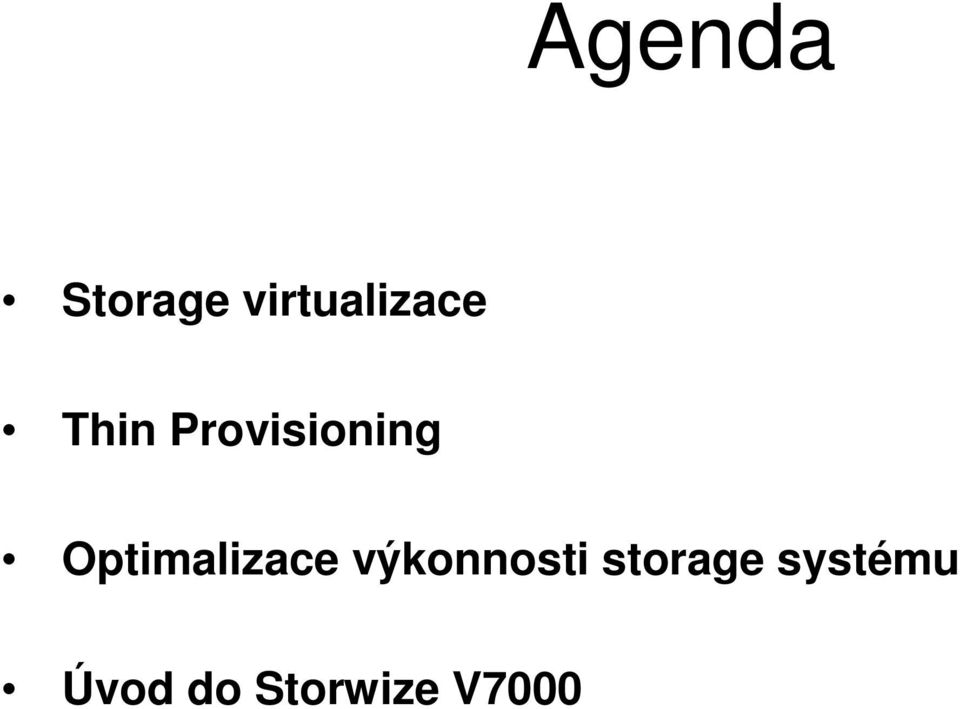 Provisioning Optimalizace