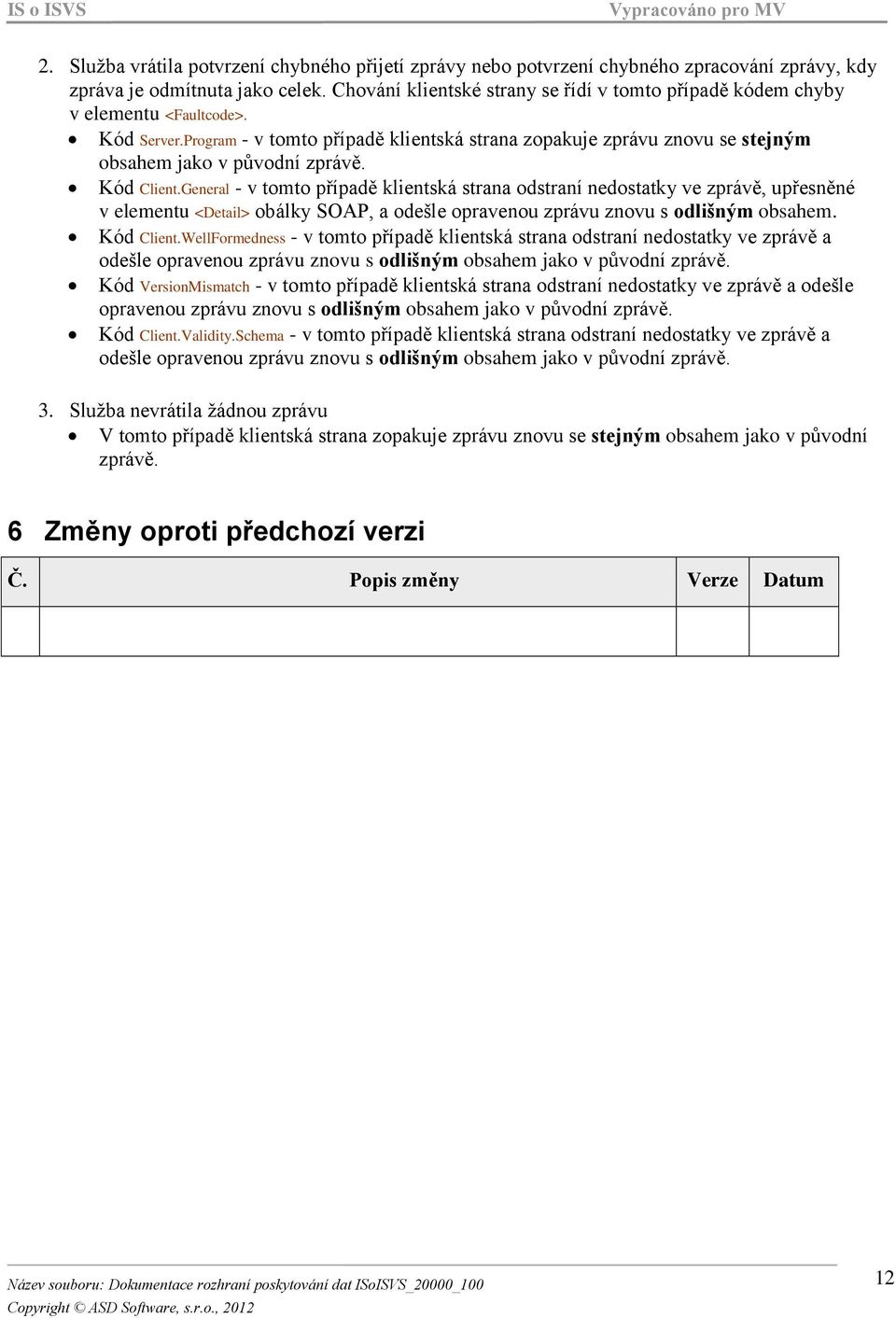 Program - v tomto případě klientská strana zopakuje zprávu znovu se stejným obsahem jako v původní zprávě. Kód Client.