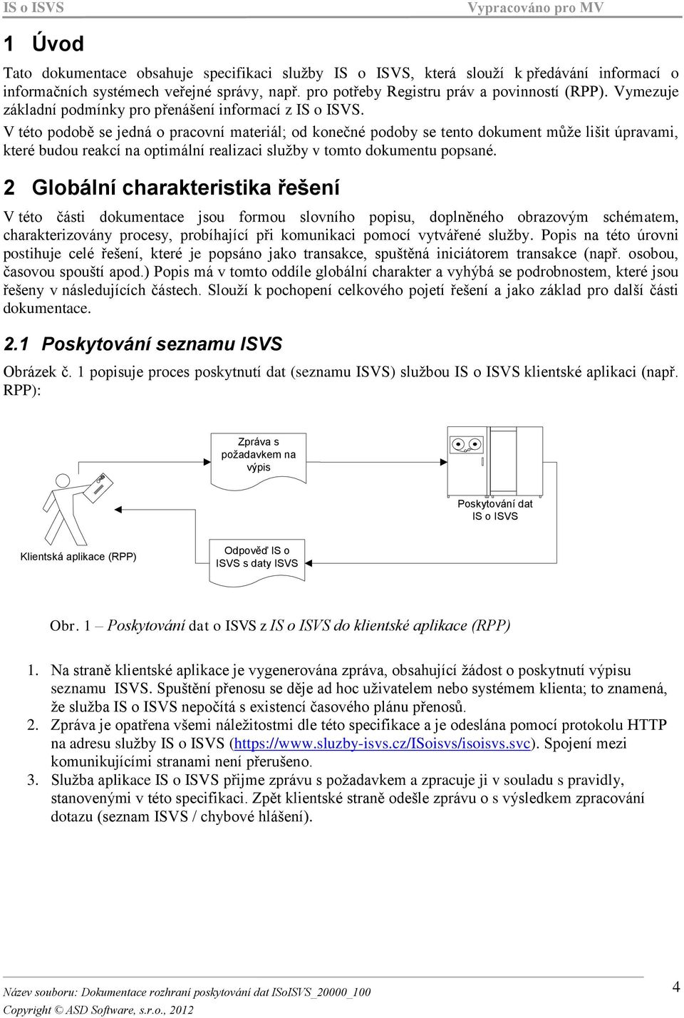 V této podobě se jedná o pracovní materiál; od konečné podoby se tento dokument může lišit úpravami, které budou reakcí na optimální realizaci služby v tomto dokumentu popsané.