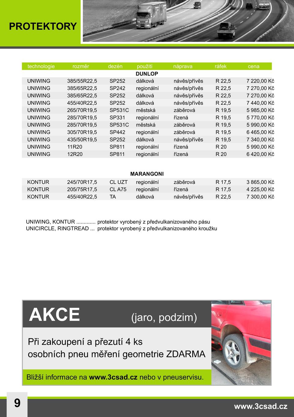 285/70R19,5 SP531C městská záběrová R 19,5 5 990,00 Kč 305/70R19,5 SP442 regionální záběrová R 19,5 6 465,00 Kč 435/50R19,5 SP252 dálková návěs/přívěs R 19,5 7 340,00 Kč 11R20 SP811 regionální řízená